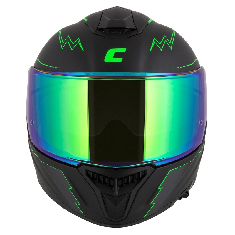 Integral mootorratta kiiver Cassida Integral GT 2.1 Flash must-fluo roheline-hall
