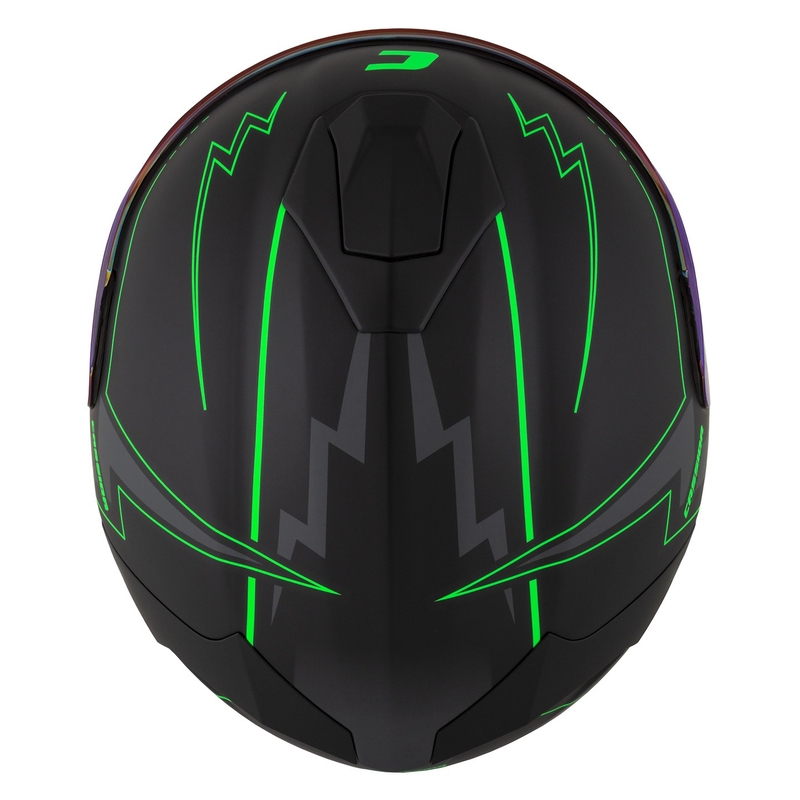 Integral mootorratta kiiver Cassida Integral GT 2.1 Flash must-fluo roheline-hall