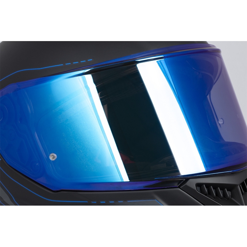 Integral mootorratta kiiver Cassida Integral GT 2.1 Flash must-sinine-hall