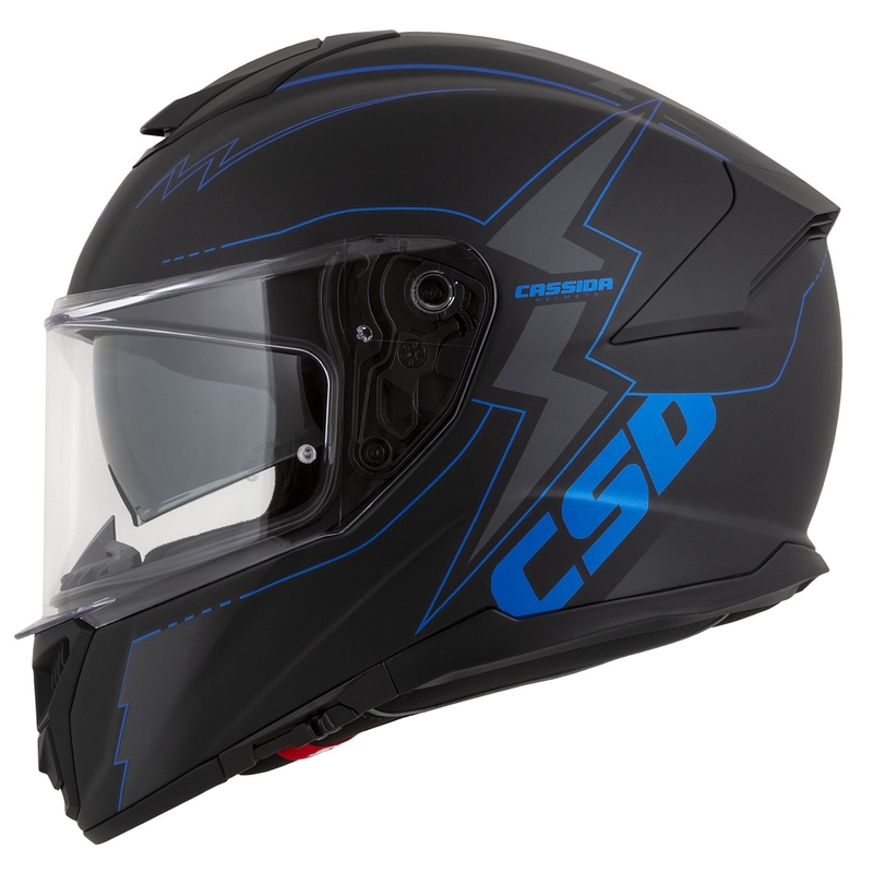 Integral mootorratta kiiver Cassida Integral GT 2.1 Flash must-sinine-hall