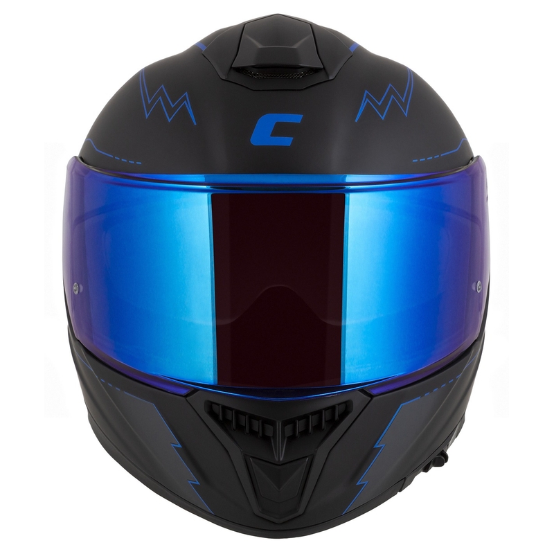Integral mootorratta kiiver Cassida Integral GT 2.1 Flash must-sinine-hall