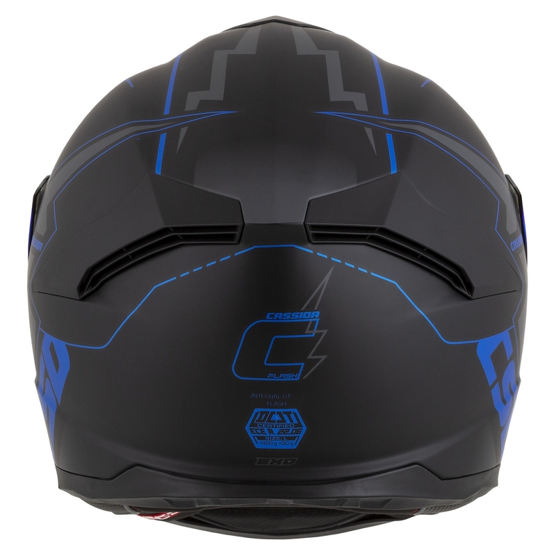 Integral mootorratta kiiver Cassida Integral GT 2.1 Flash must-sinine-hall