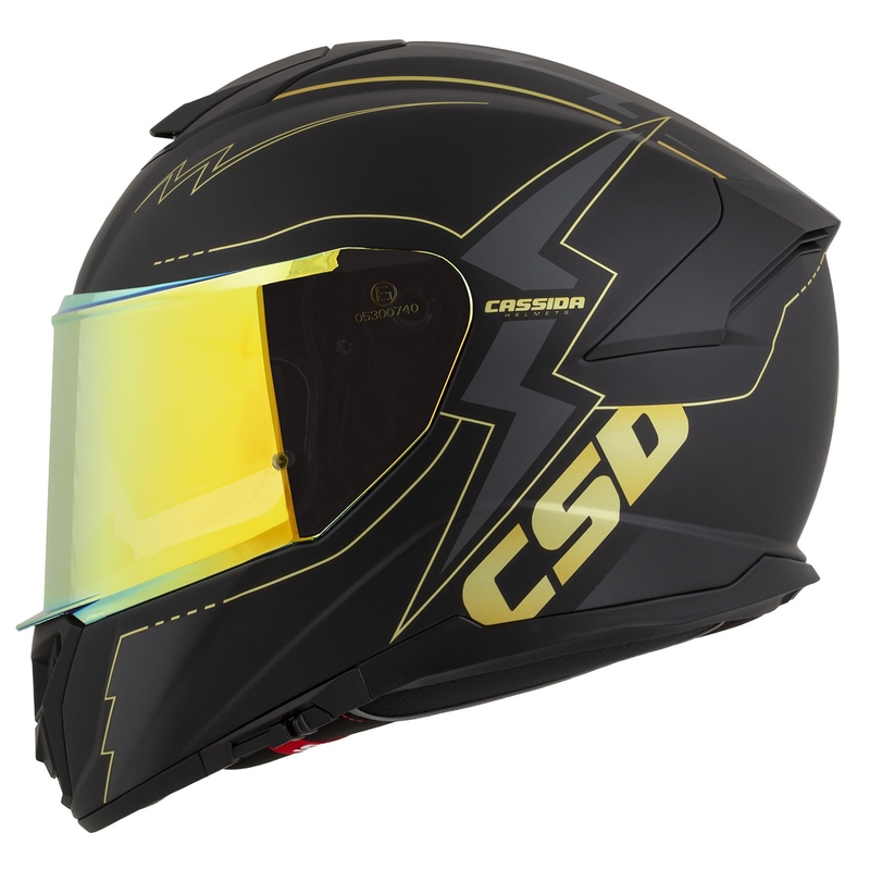 Cassida Integral GT 2.1 Flash must-kuld-hall mootorratta kiiver
