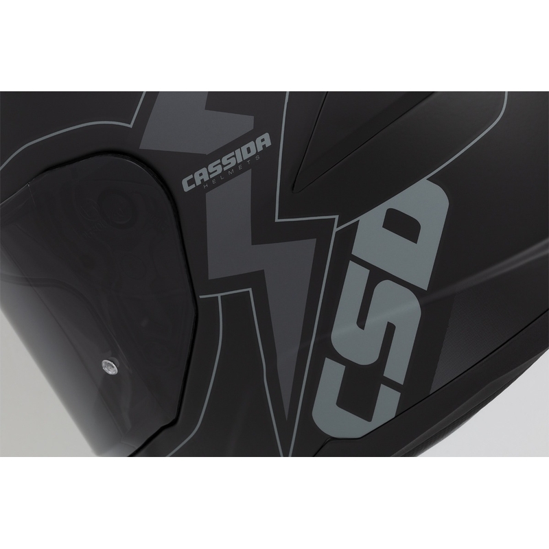 Cassida Integral GT 2.1 Flash Black-Grey Integral mootorratta kiiver