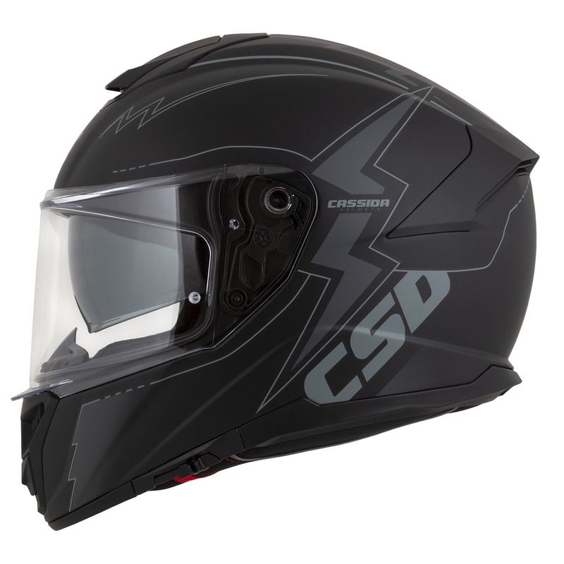 Cassida Integral GT 2.1 Flash Black-Grey Integral mootorratta kiiver