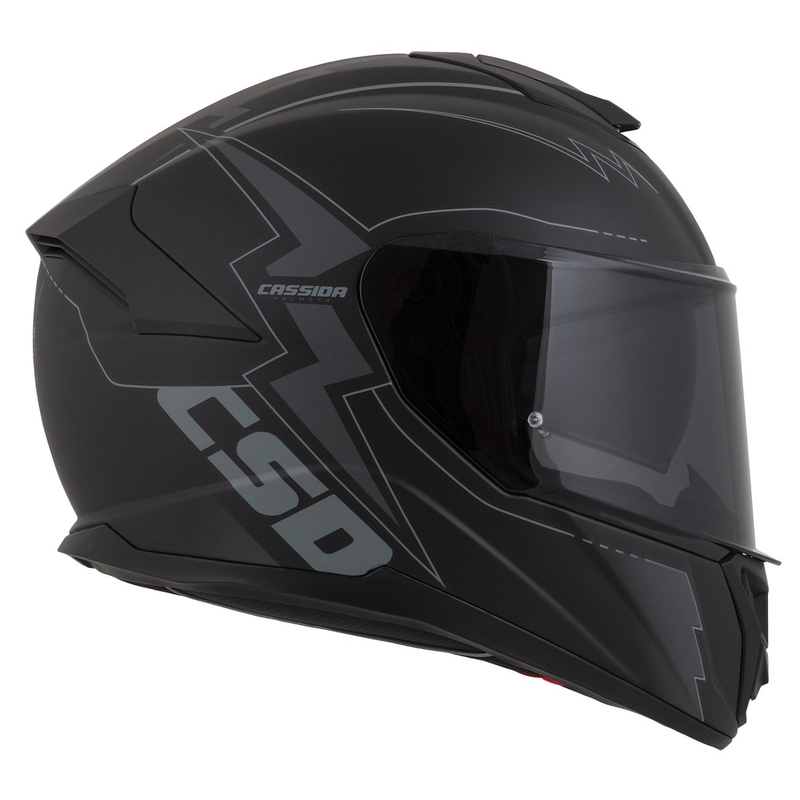 Cassida Integral GT 2.1 Flash Black-Grey Integral mootorratta kiiver