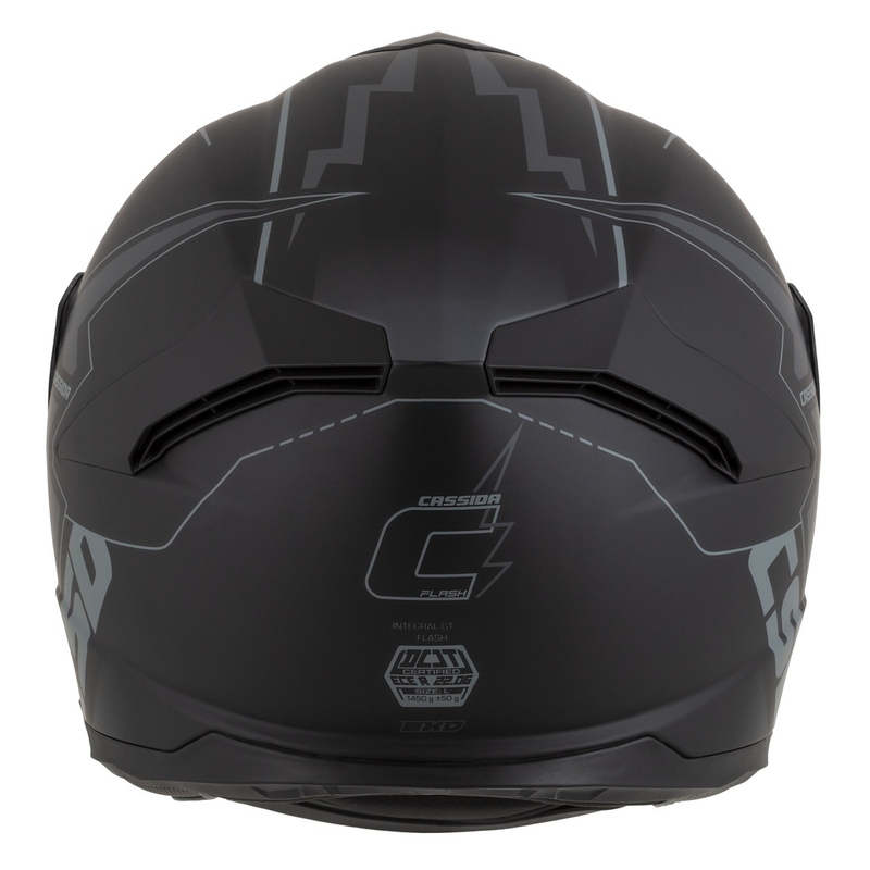 Cassida Integral GT 2.1 Flash Black-Grey Integral mootorratta kiiver