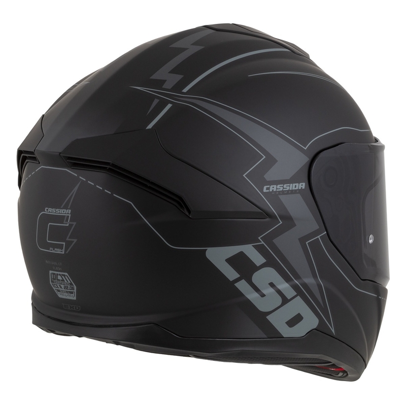 Cassida Integral GT 2.1 Flash Black-Grey Integral mootorratta kiiver