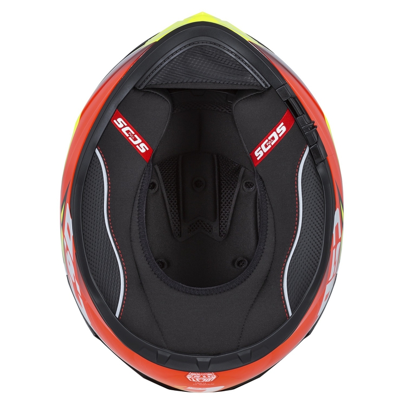 Integral mootorratta kiiver Cassida Integral GT 2.1 Flash fluo kollane-punane-must-valge