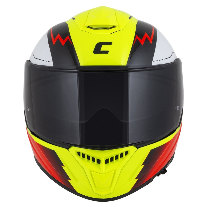 Integral mootorratta kiiver Cassida Integral GT 2.1 Flash fluo kollane-punane-must-valge