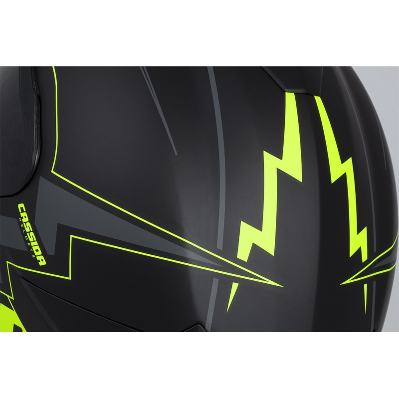 Integral mootorratta kiiver Cassida Integral GT 2.1 Flash must-fluo kollane-hall
