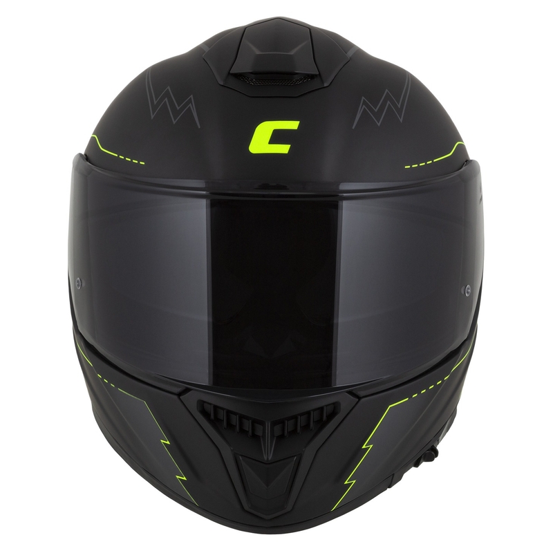 Integral mootorratta kiiver Cassida Integral GT 2.1 Flash must-fluo kollane-hall