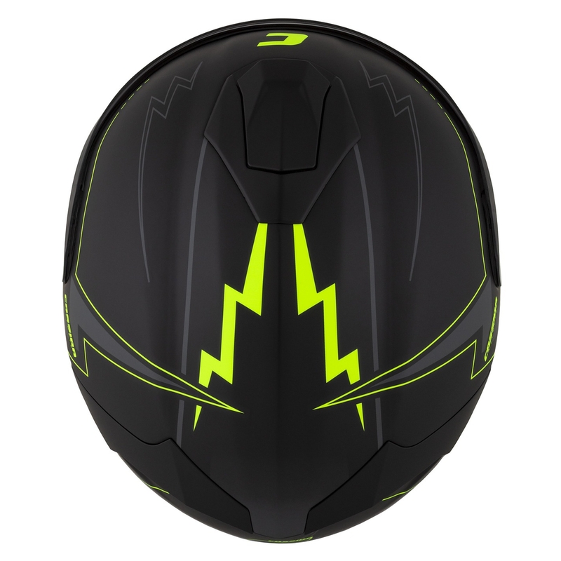 Integral mootorratta kiiver Cassida Integral GT 2.1 Flash must-fluo kollane-hall
