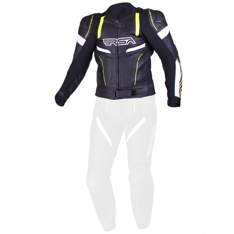 Pánská bunda RSA Speedway černo-bílo-fluo žlutá výprodej - II. jakost