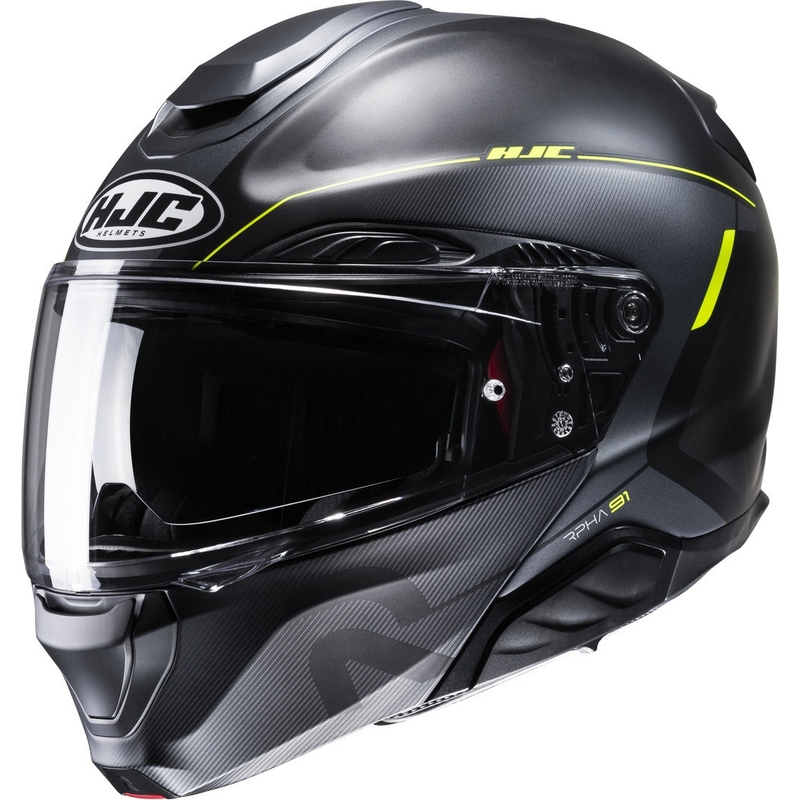 Vyklápěcí přilba na motorku HJC RPHA 91 Combust MC3HSF černo-fluo žlutá