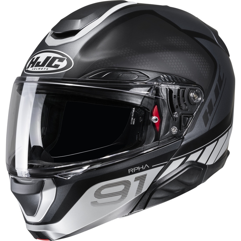 HJC RPHA 91 Rafino MC5SF mootorratta kiiver hall-must