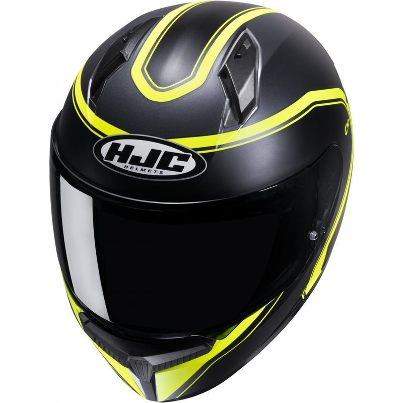 HJC C10 Elie MC3HSF must-fluo kollane integreeritud mootorratta kiiver