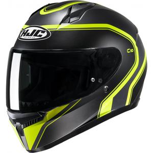 HJC C10 Elie MC3HSF must-fluo kollane integreeritud mootorratta kiiver