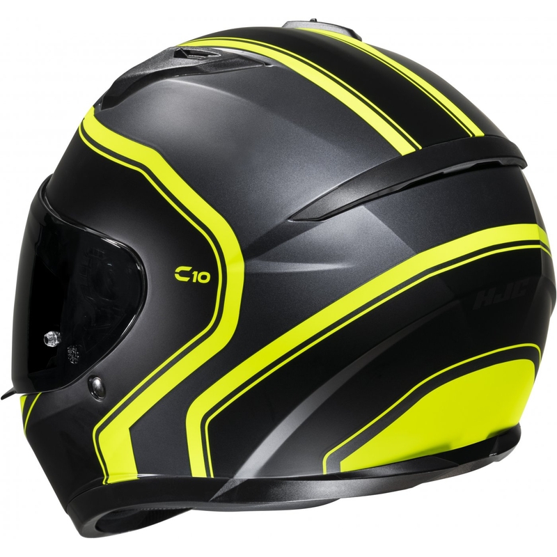 HJC C10 Elie MC3HSF must-fluo kollane integreeritud mootorratta kiiver