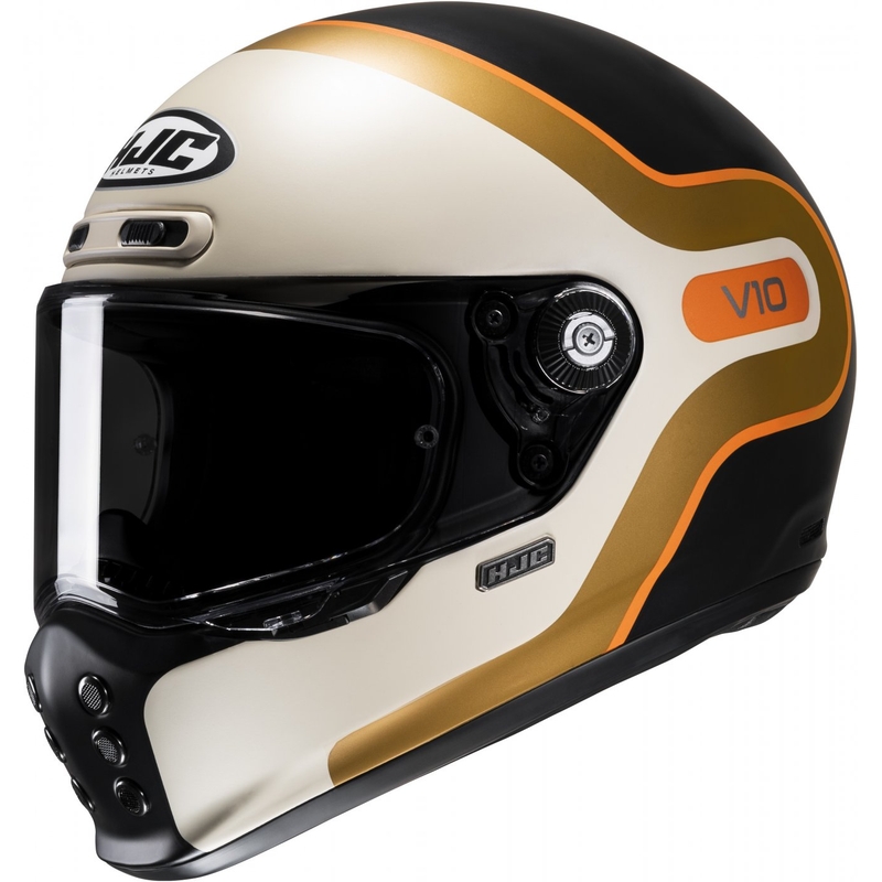 Integreeritud mootorratta kiiver HJC V10 Grape MC7SF beež-oranž-pruun-must