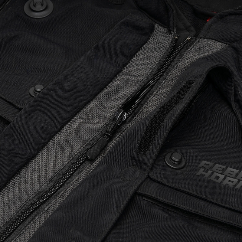 Rebelhorn Range antratsiit-must-fluo kollane mootorratta jakk