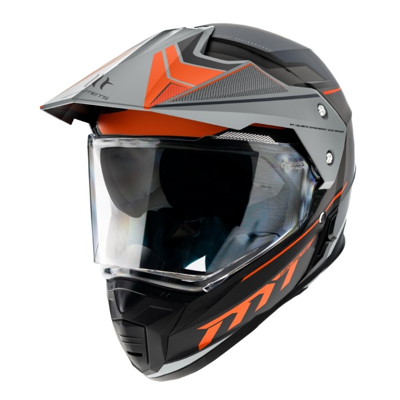 Enduro přilba MT Synchrony Duo Sport SV Patrol B4 oranžovo-šedá