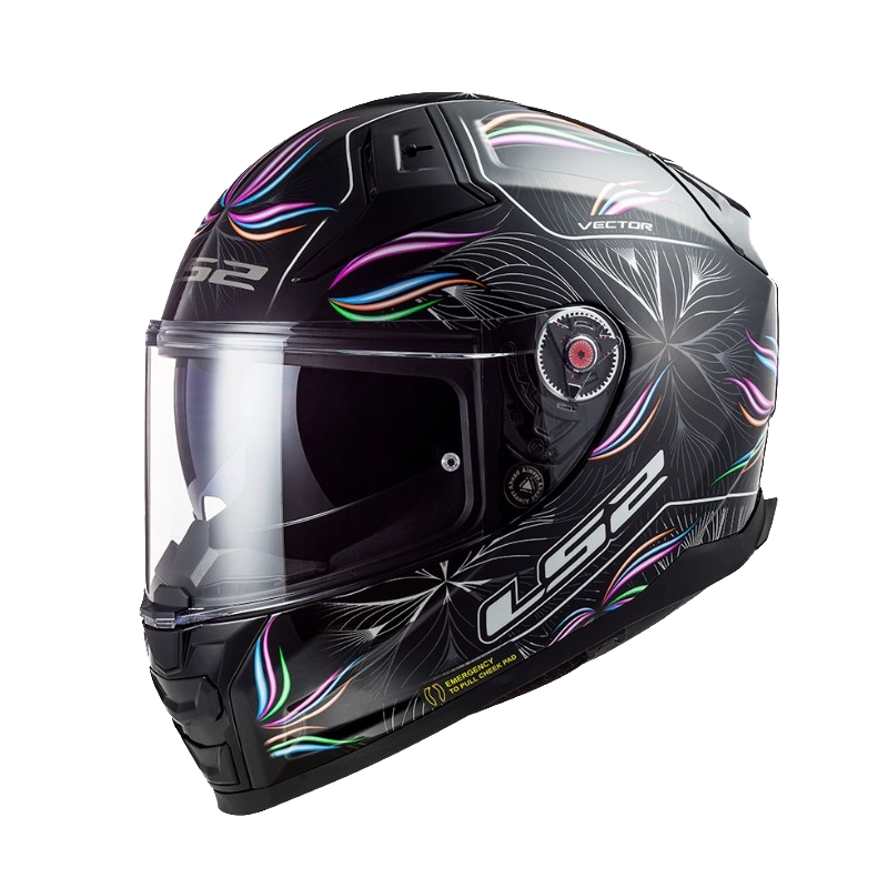 LS2 FF811 Vector II Tropical valge-violett-must integraalne mootorratta kiiver