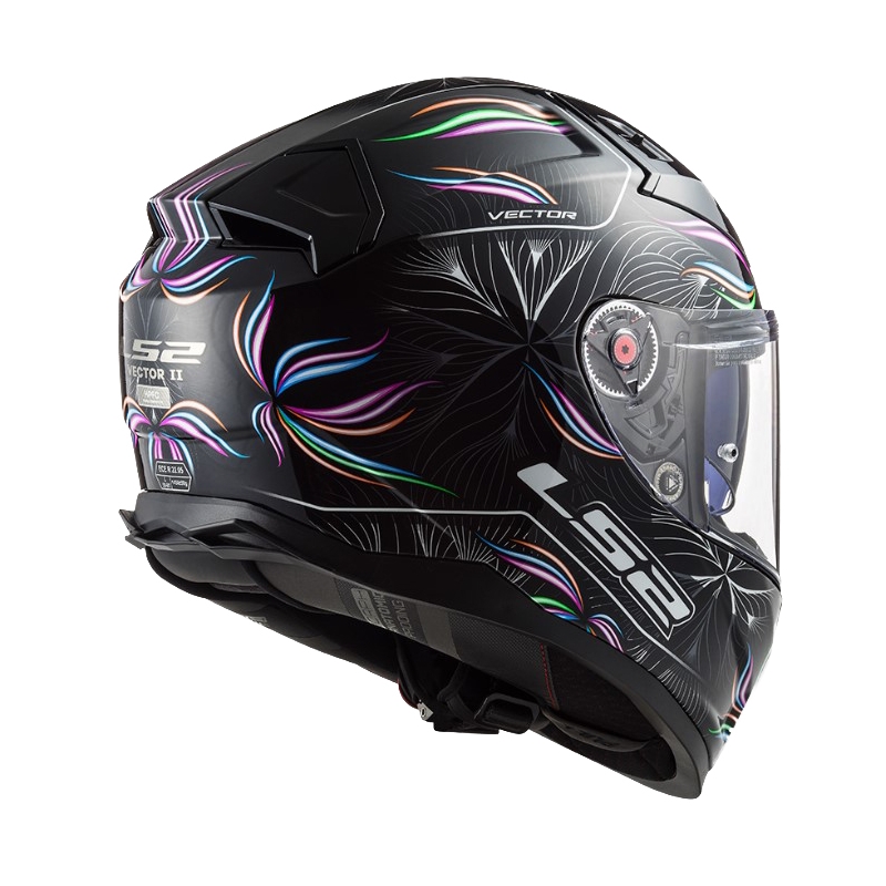 LS2 FF811 Vector II Tropical valge-violett-must integraalne mootorratta kiiver