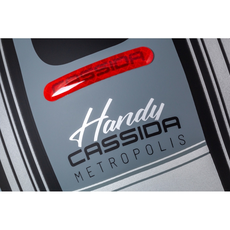 Cassida Handy Metropolis Vision avatud mootorrattakiiver must-helkurhall