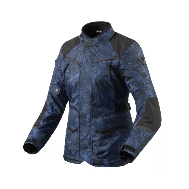 Naiste Revit Voltiac 3 H2O camo sinine mootorratta jope allahindlus