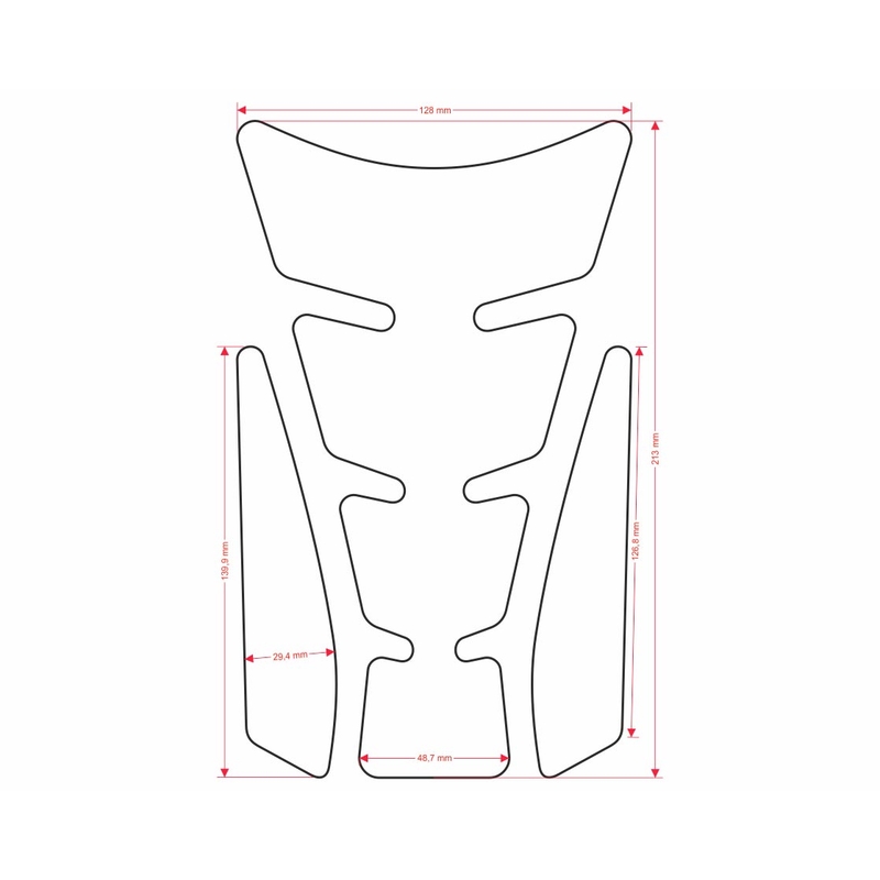 Kütusepaagi kate - paakpad Prindi Wings punane koos küljeosaga