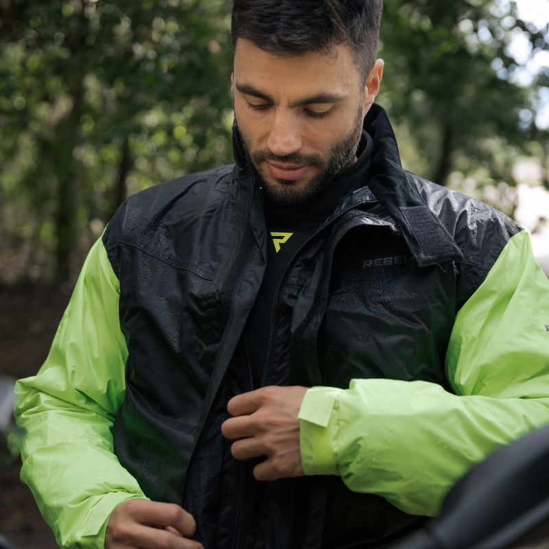 Rebelhorn Rain fluo kollane mootorratta vihmajope