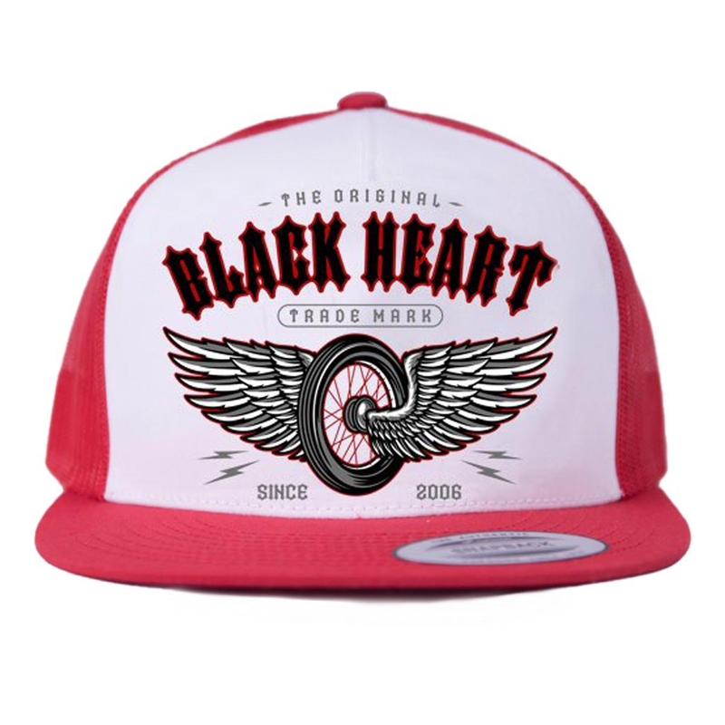 Cap Black Heart Wings punane
