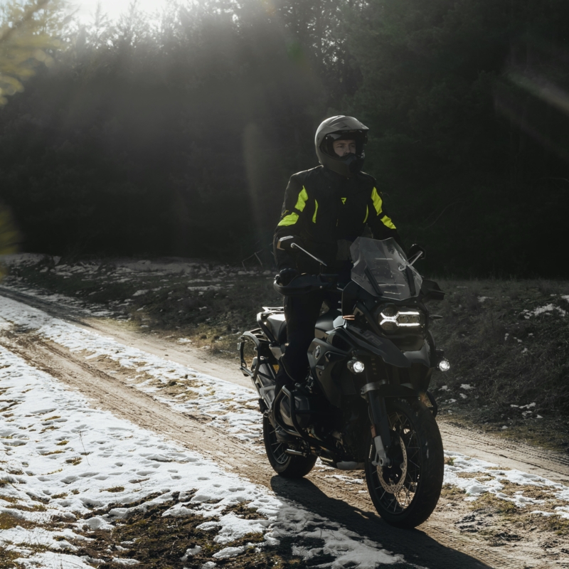 Mootorratta jakk Rebelhorn Hardy II must-fluo kollane allahindlus