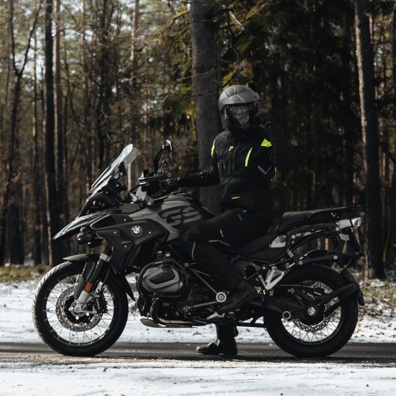 Mootorratta jakk Rebelhorn Hardy II must-fluo kollane allahindlus