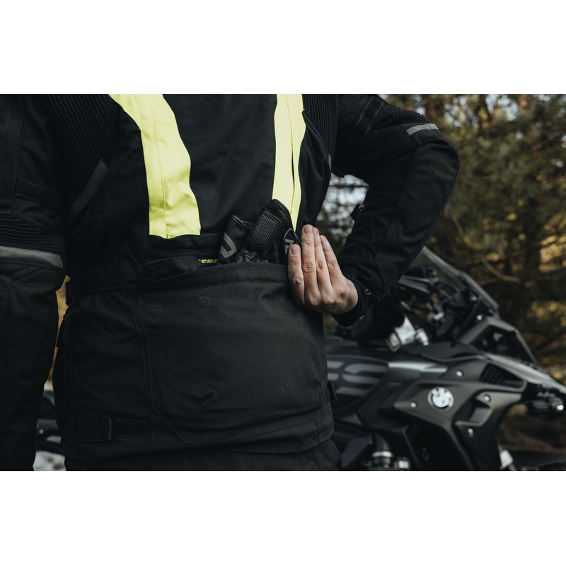 Mootorratta jakk Rebelhorn Hardy II must-fluo kollane allahindlus