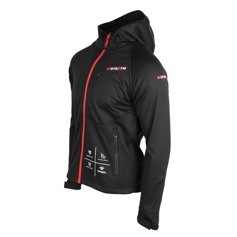 Softshell jakk MotoZem Racing Team must-punane