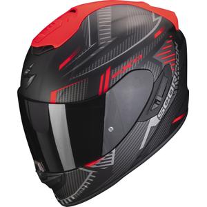 Integreeritud mootorratta kiiver Scorpion EXO-1400 EVO Air Shell must-punane matt