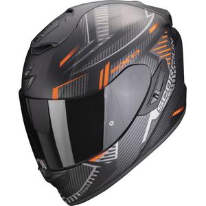 Integreeritud mootorratta kiiver Scorpion EXO-1400 EVO Air Shell must-oranž matt