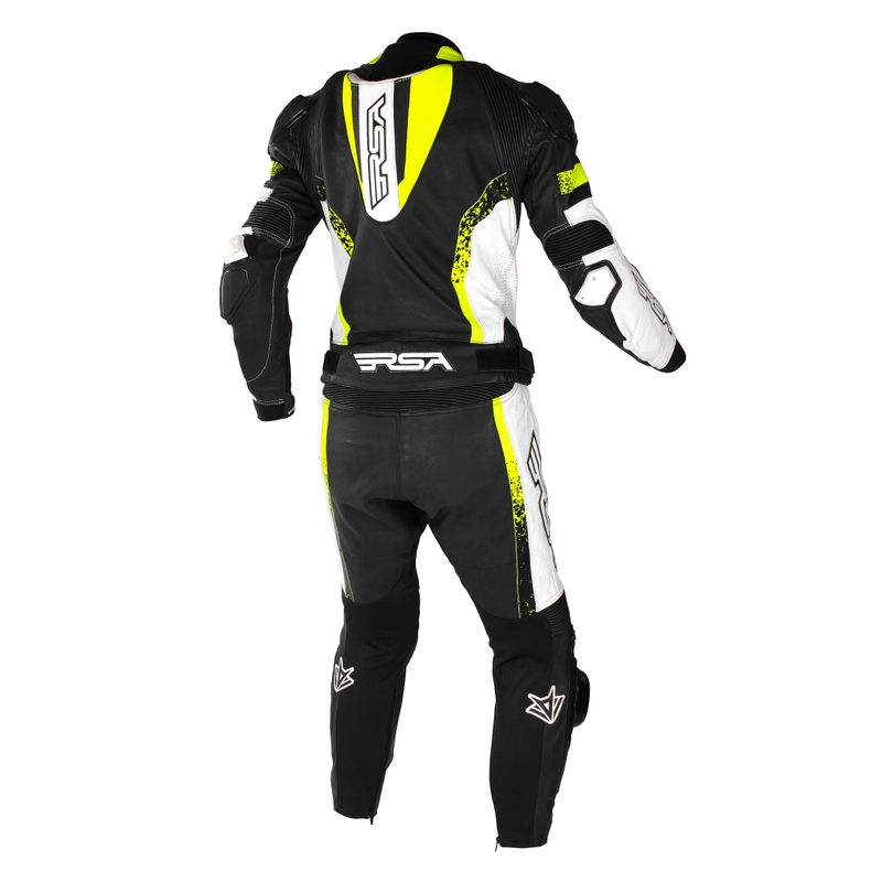 RSA Imola 2 must-valge-fluo kollane mootorratta kombinesoon allahindlus