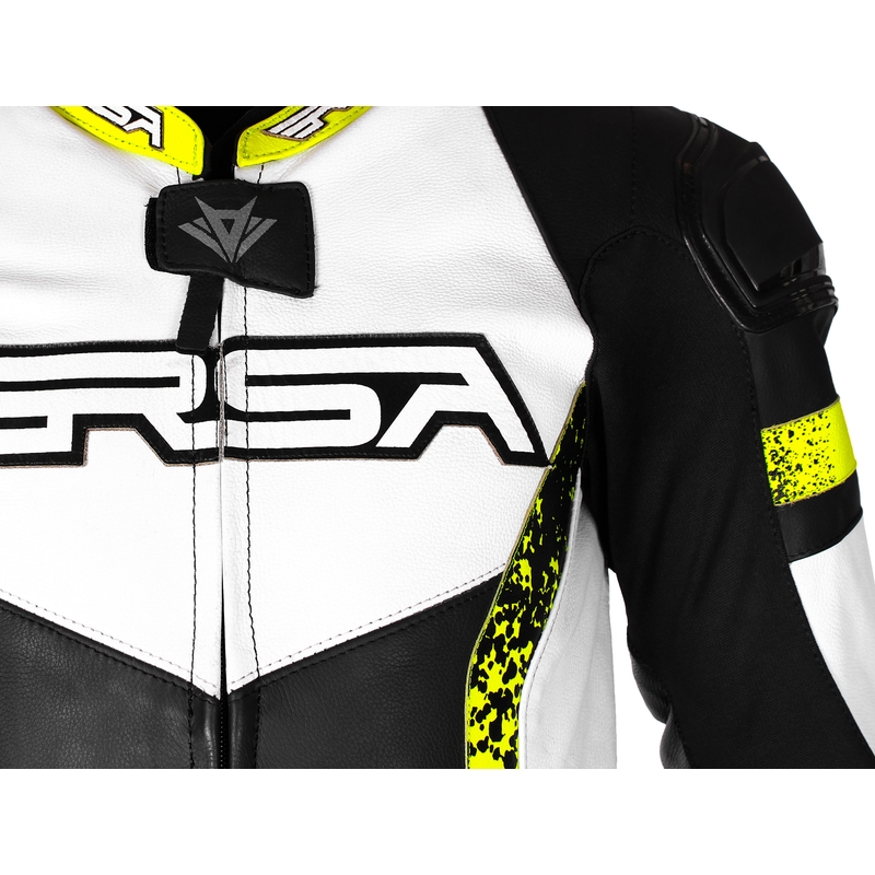 RSA Imola 2 must-valge-fluo kollane mootorratta kombinesoon allahindlus