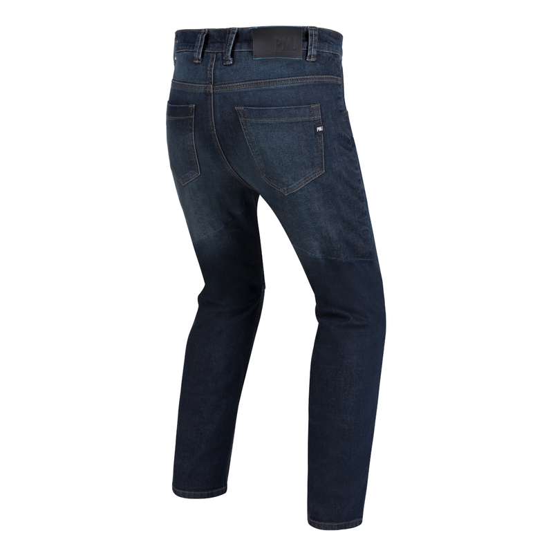 PMJ Jackson Blue Cropped Motorcycle Jeans allahindlus