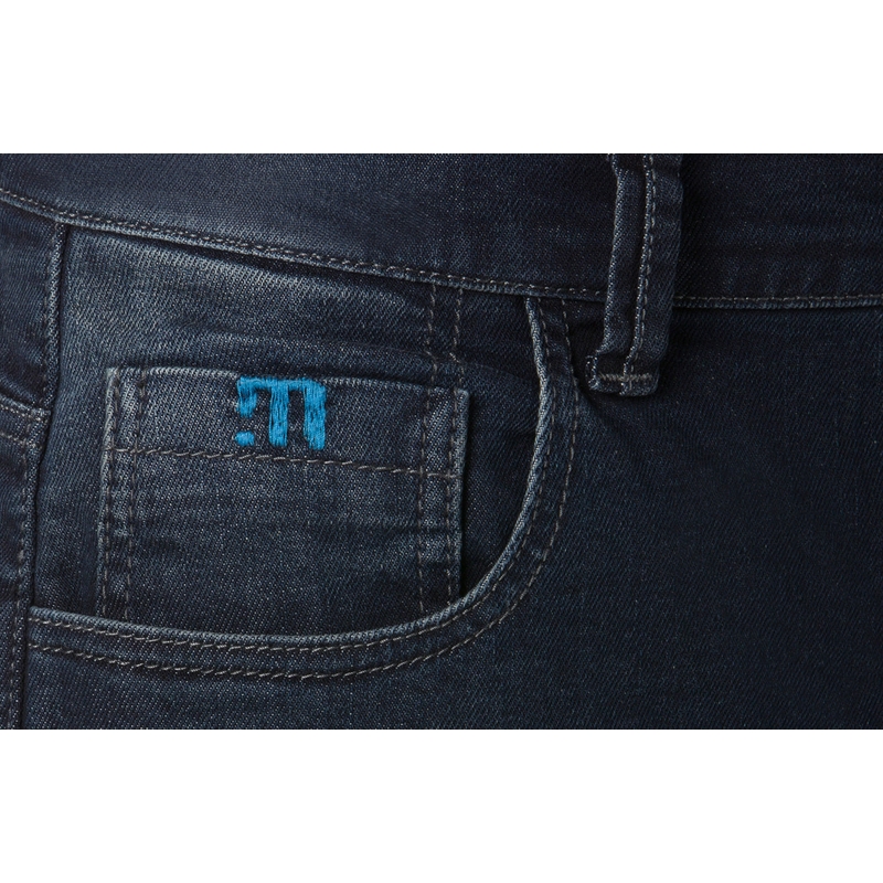 PMJ Jackson Blue Cropped Motorcycle Jeans allahindlus