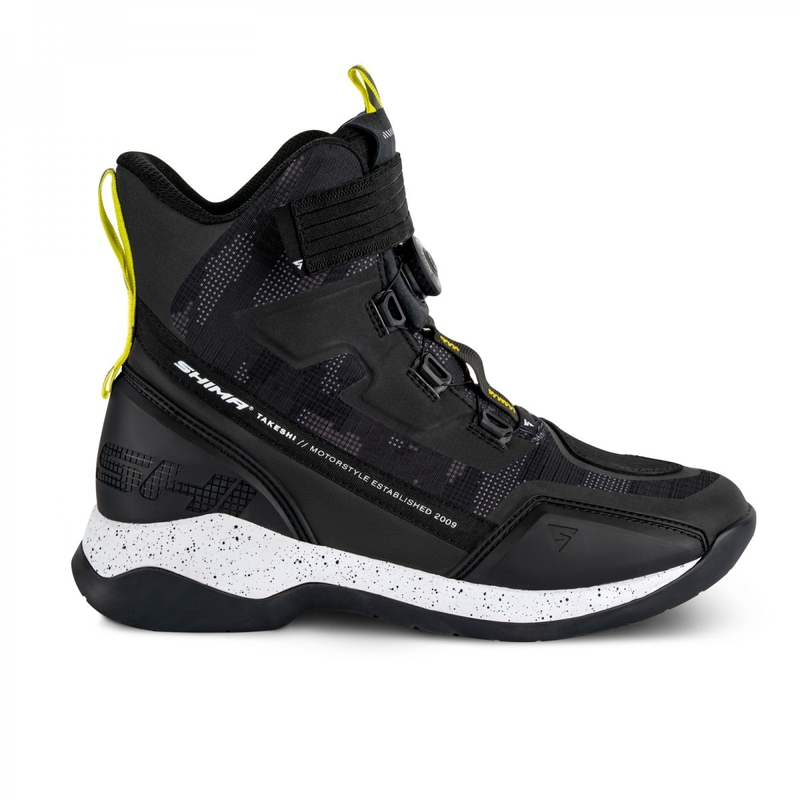 Shima Takeshi must-kamo-fluo-kollased mootorratta saapad