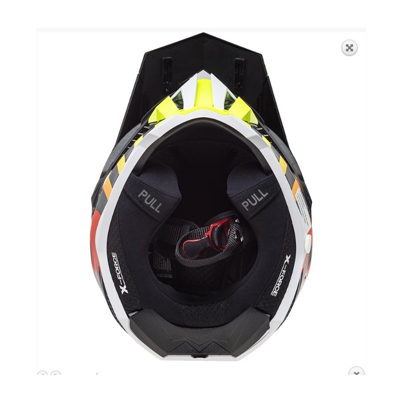 Motokrossikiiver LS2 MX703 C X-Force Barrier H-V must-hall-punane-kollane