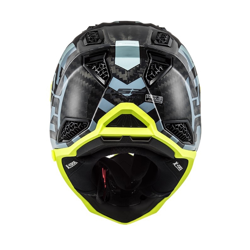 Motokrossikiiver LS2 MX703 C X-Force Barrier must-sinine-fluo kollane