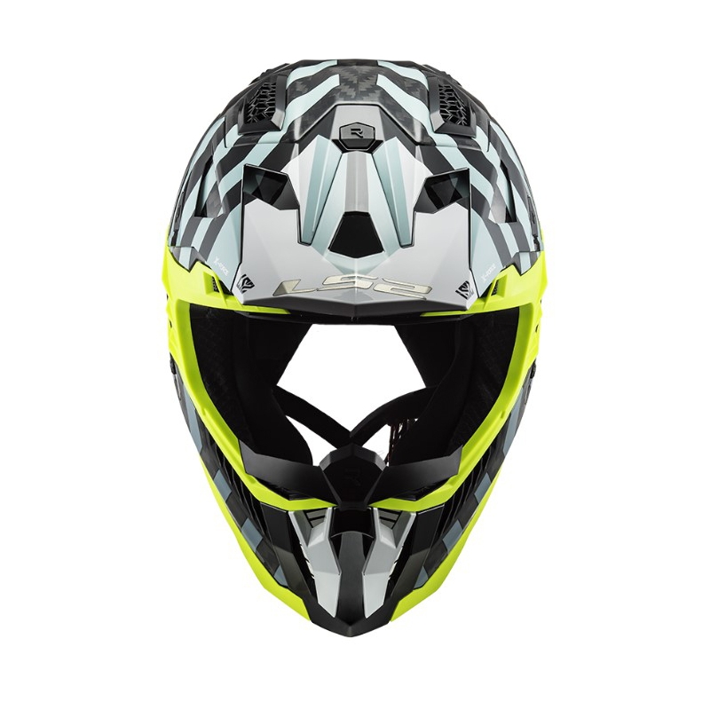 Motokrossikiiver LS2 MX703 C X-Force Barrier must-sinine-fluo kollane