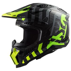 Motokrossikiiver LS2 MX703 C X-Force Barrier H-V must-hall-fluo kollane