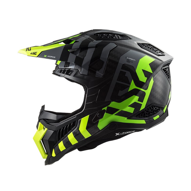 Motokrossikiiver LS2 MX703 C X-Force Barrier H-V must-hall-fluo kollane