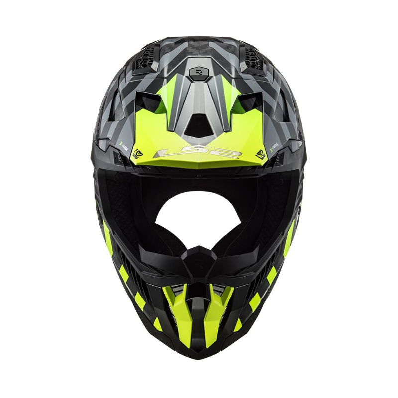 Motokrossikiiver LS2 MX703 C X-Force Barrier H-V must-hall-fluo kollane